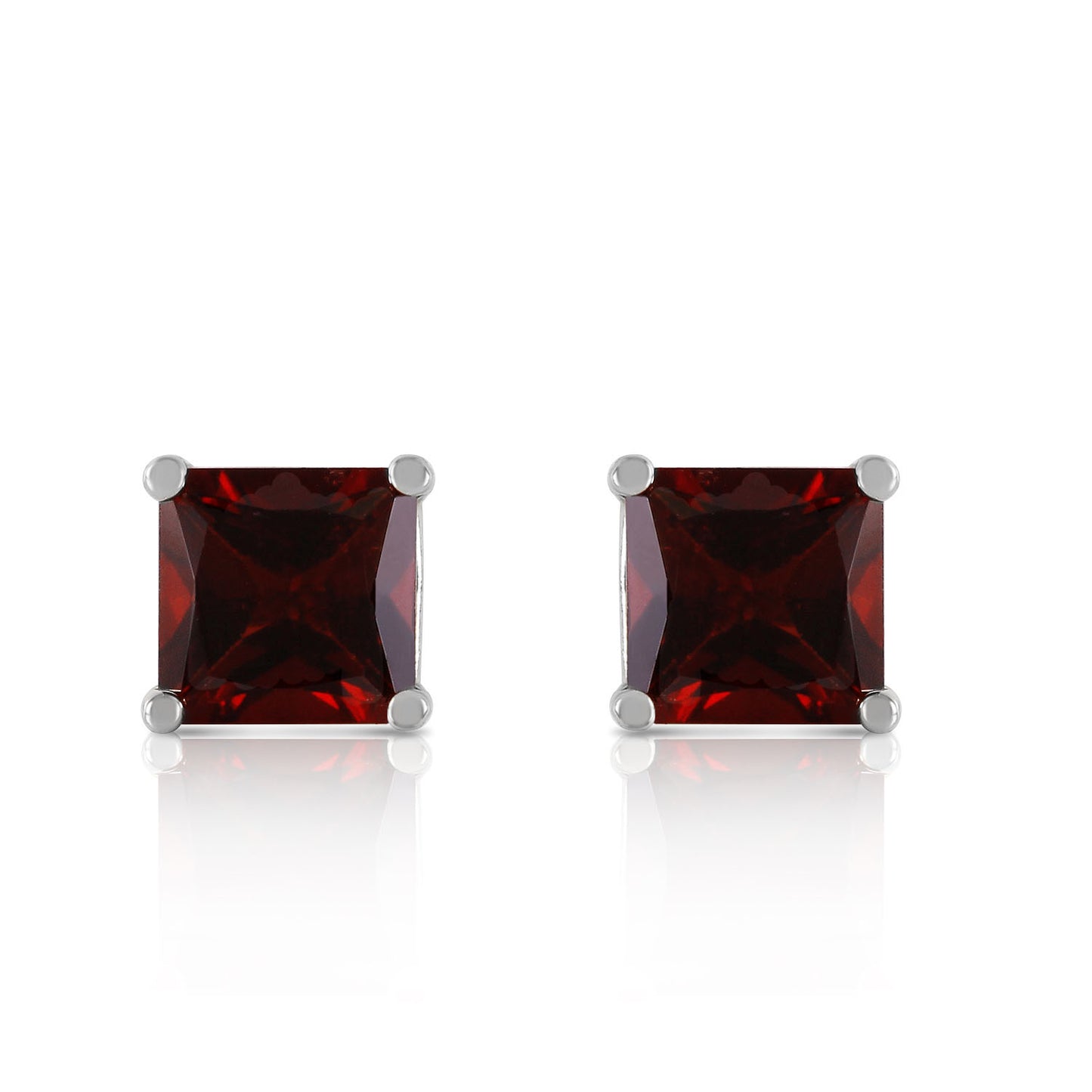 Soulful Edge Garnet Earrings