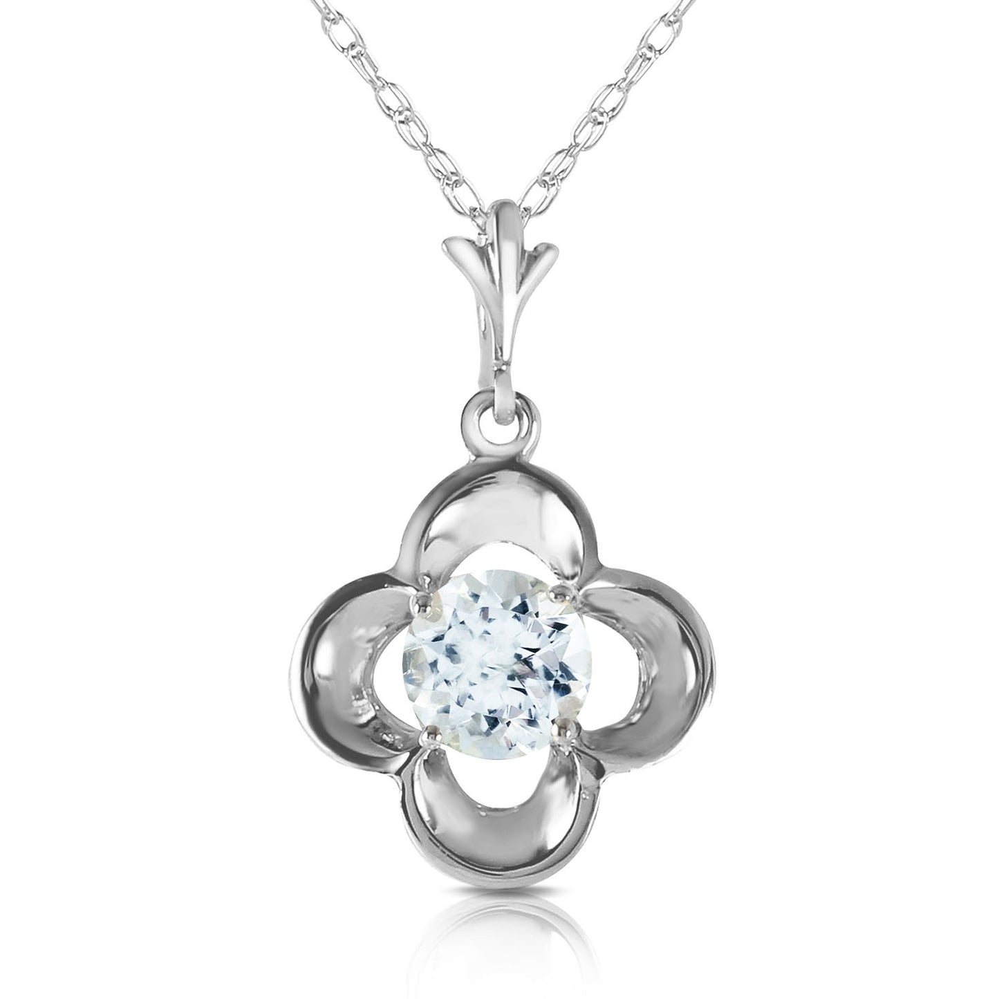 Bloomstone Blossom Aquamarine Necklace