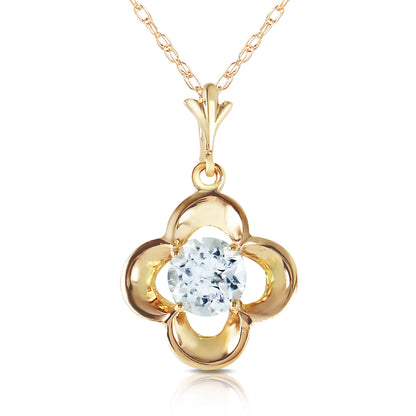 Bloomstone Blossom Aquamarine Necklace