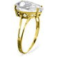 5 Carat 14K Solid Gold Ring Natural White Topaz