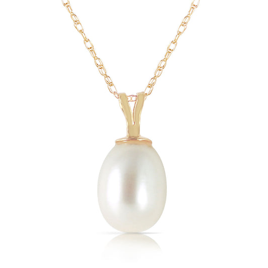 4 Carat 14K Solid Gold Hope On A Chain Pearl Necklace