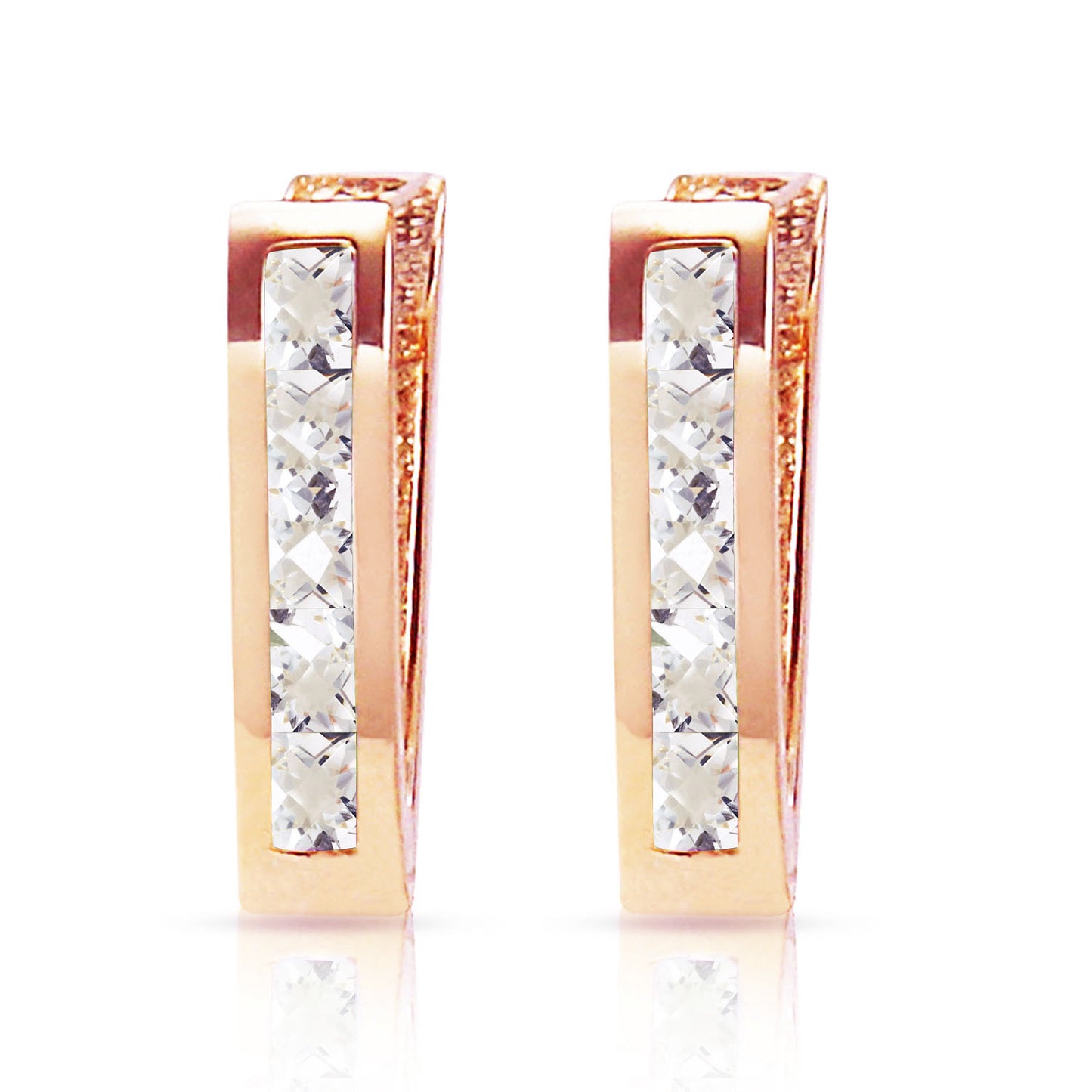 Huggie Haven White Topaz Earrings