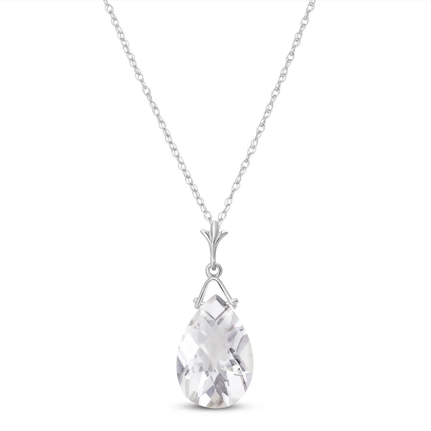 Ethereal Grace White Topaz Necklace