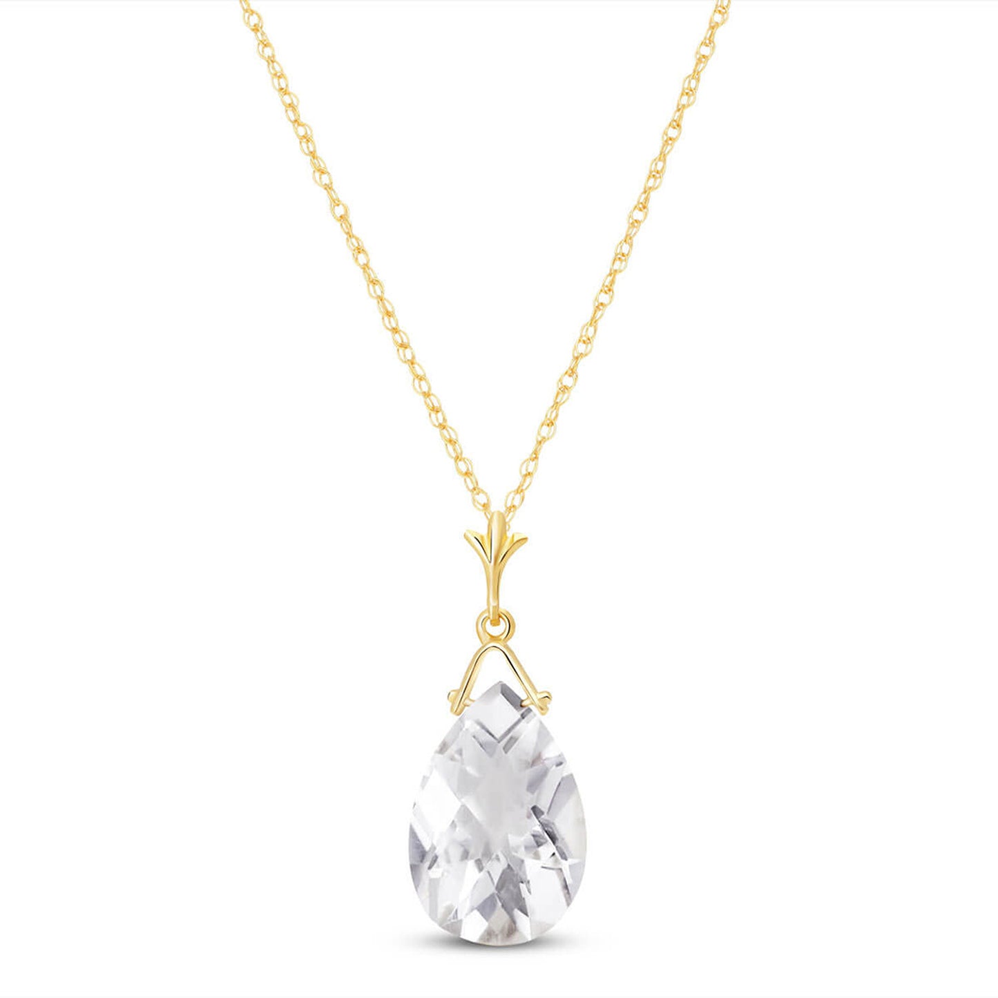 Ethereal Grace White Topaz Necklace