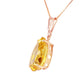 5 Carat 14k Solid Gold Good News Citrine Necklace