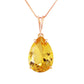 5 Carat 14k Solid Gold Good News Citrine Necklace