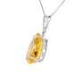 5 Carat 14k Solid Gold Good News Citrine Necklace