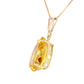 5 Carat 14k Solid Gold Good News Citrine Necklace