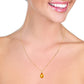 5 Carat 14k Solid Gold Good News Citrine Necklace