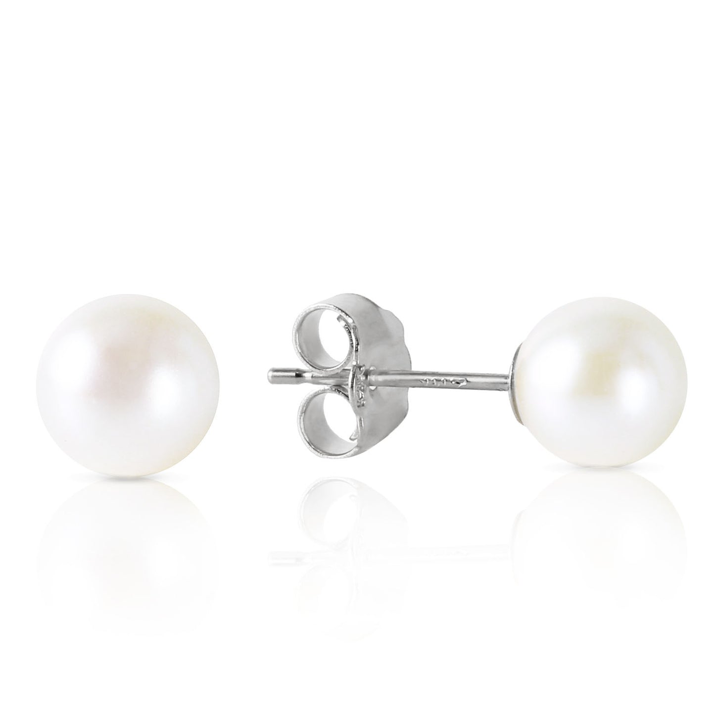 4 Carat 14k Solid Gold Pure Pearl Stud Earrings