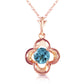 Bloomstone Blossom Blue Topaz Necklace