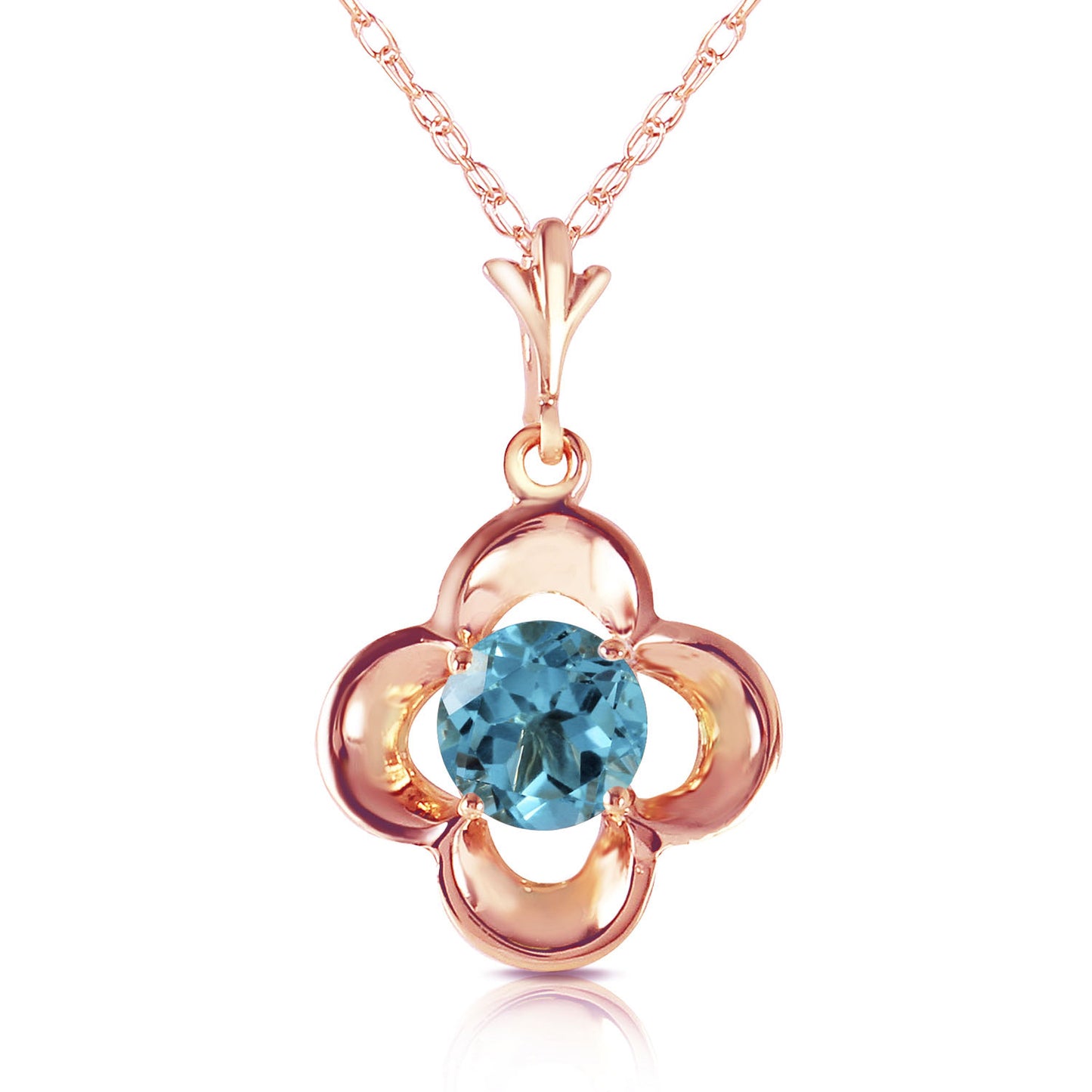 Bloomstone Blossom Blue Topaz Necklace