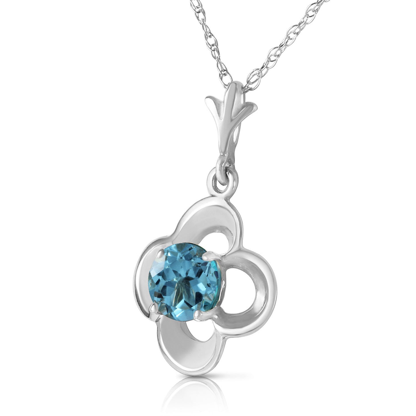 Bloomstone Blossom Blue Topaz Necklace