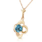 Bloomstone Blossom Blue Topaz Necklace