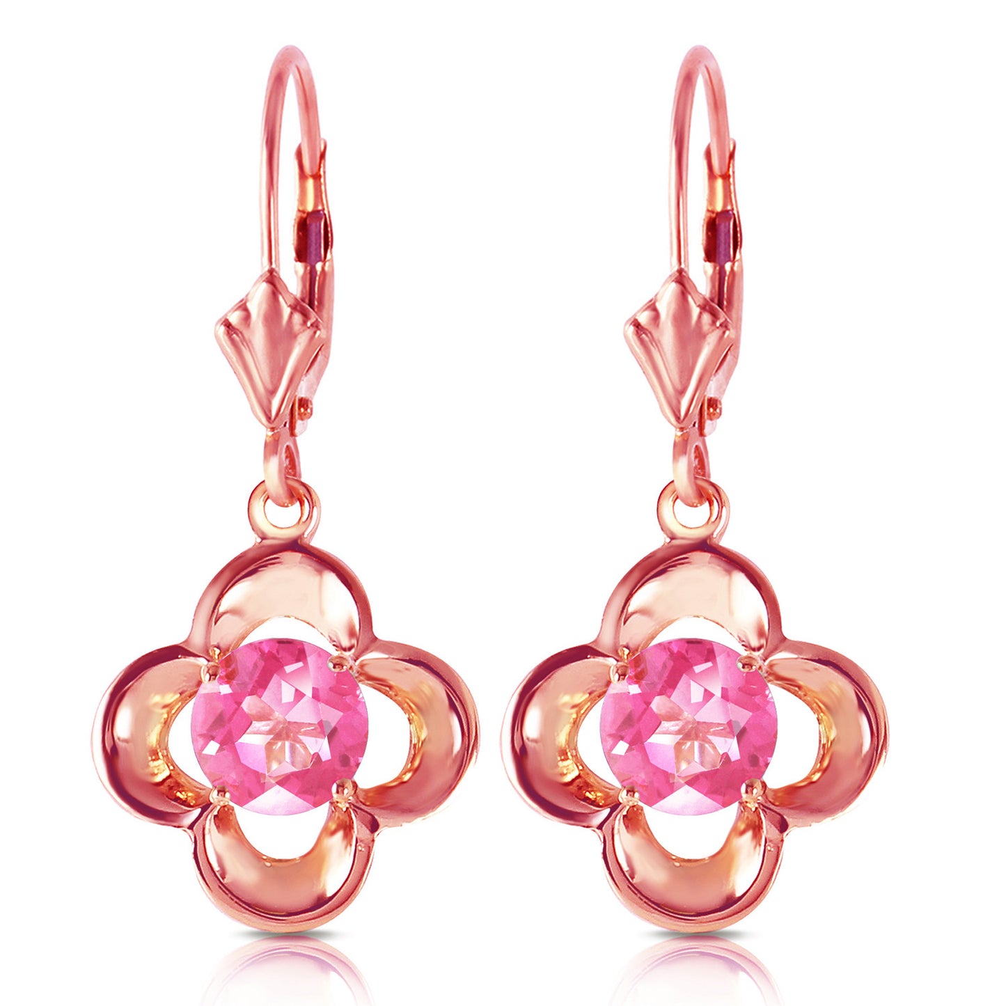 Bloomstone Blossom Pink Topaz Earrings