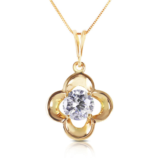 0.5 Carat 14k Solid Gold Bloomstone Blossom Diamond Necklace