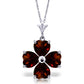 Elegant Petal Garnet Necklace