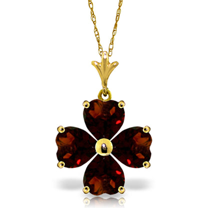 Elegant Petal Garnet Necklace