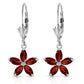 Flora Gem Garnet Earrings