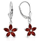 Flora Gem Garnet Earrings