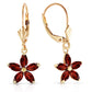 Flora Gem Garnet Earrings