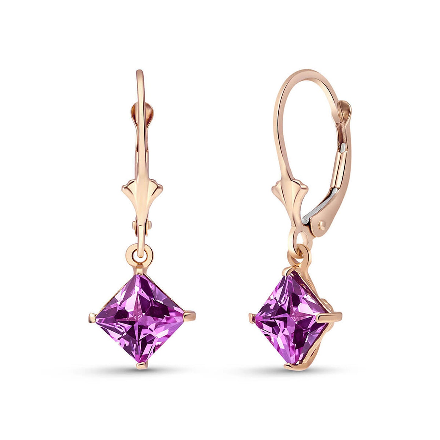 Precious Facade Pink Topaz Earrings