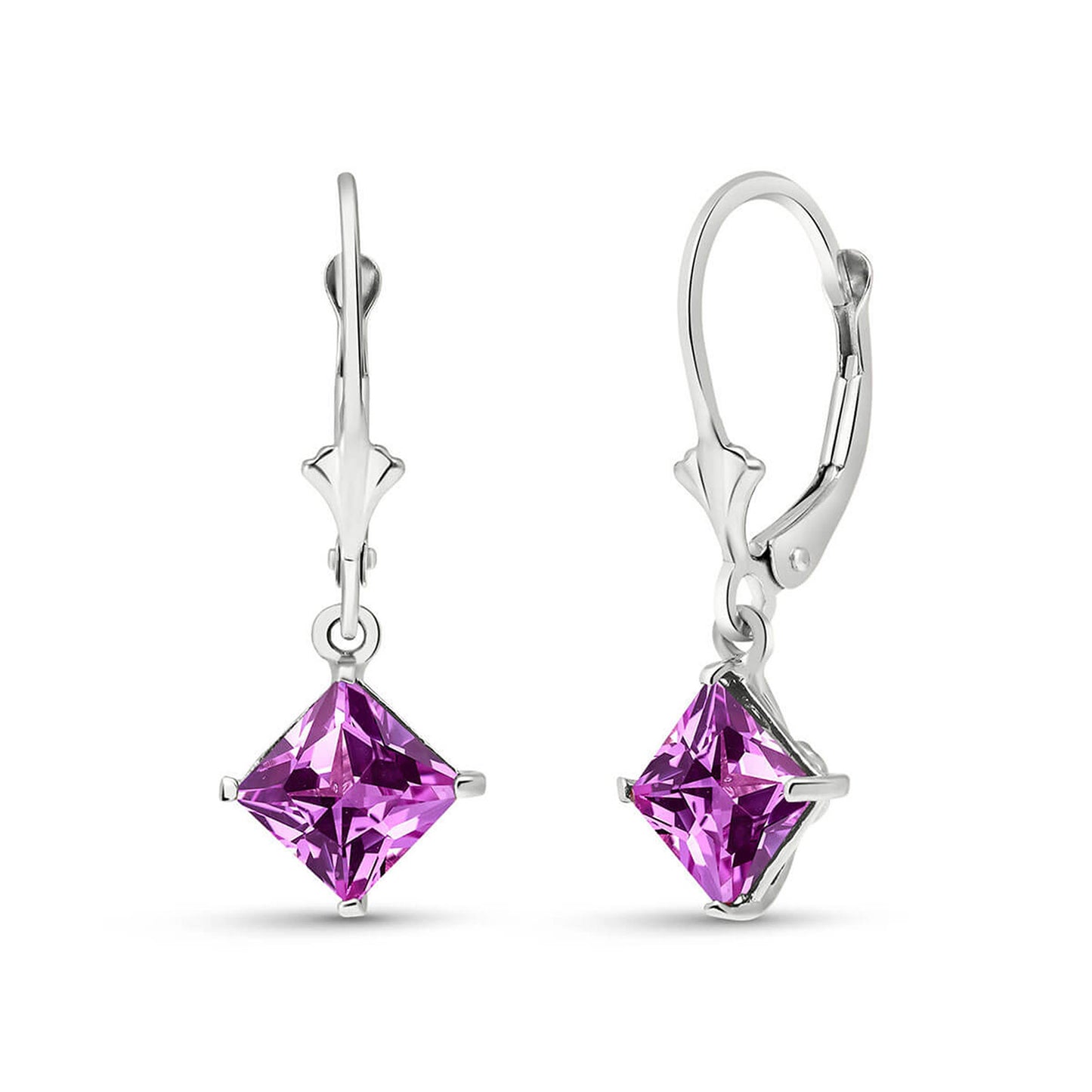 Precious Facade Pink Topaz Earrings