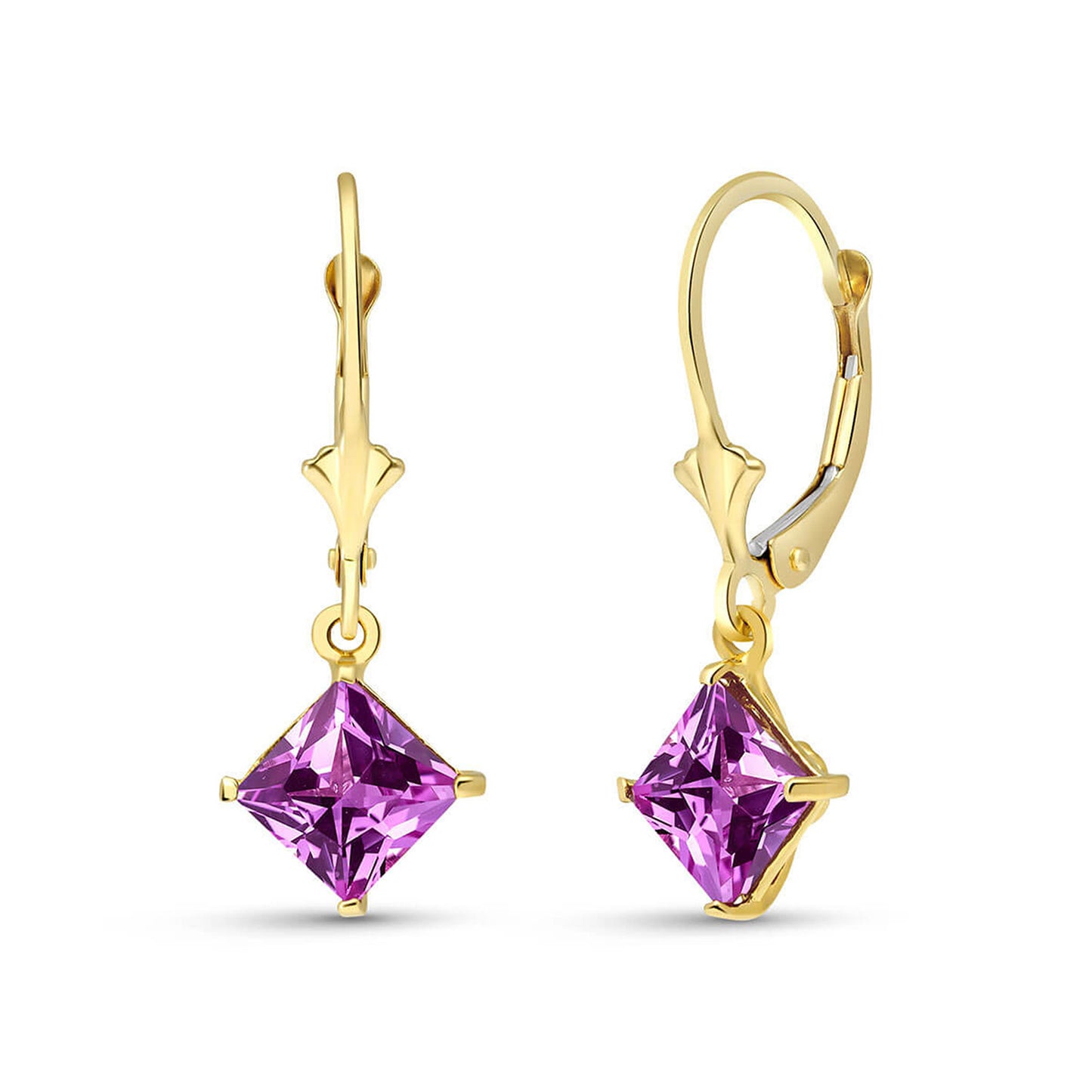 Precious Facade Pink Topaz Earrings