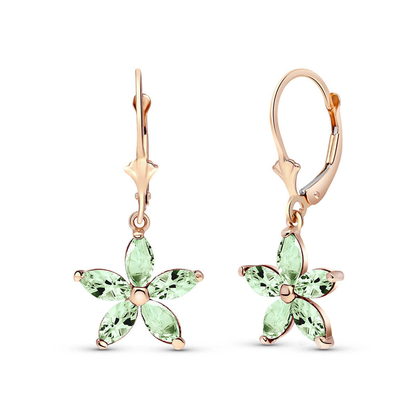 Flora Gem Green Amethyst Earrings