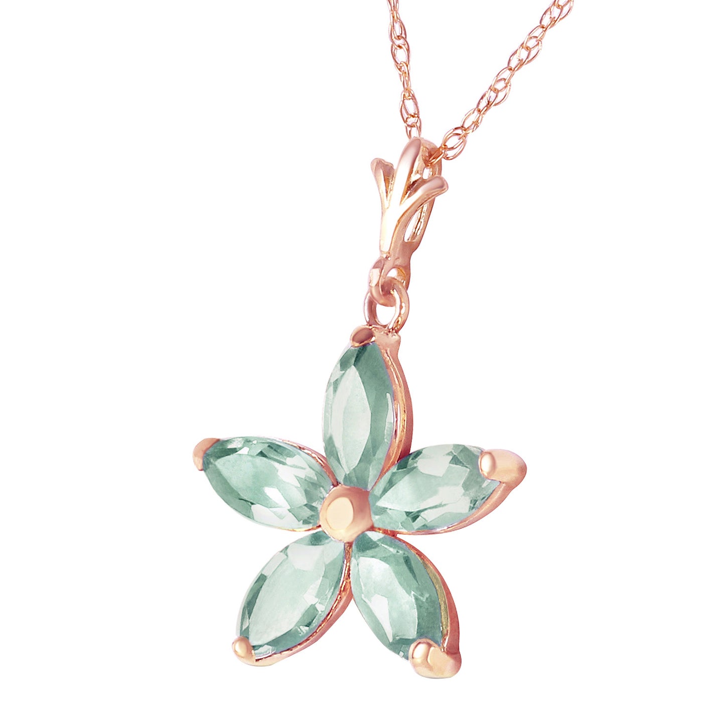 Radiant Petal Green Amethyst Necklace