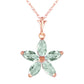 Radiant Petal Green Amethyst Necklace