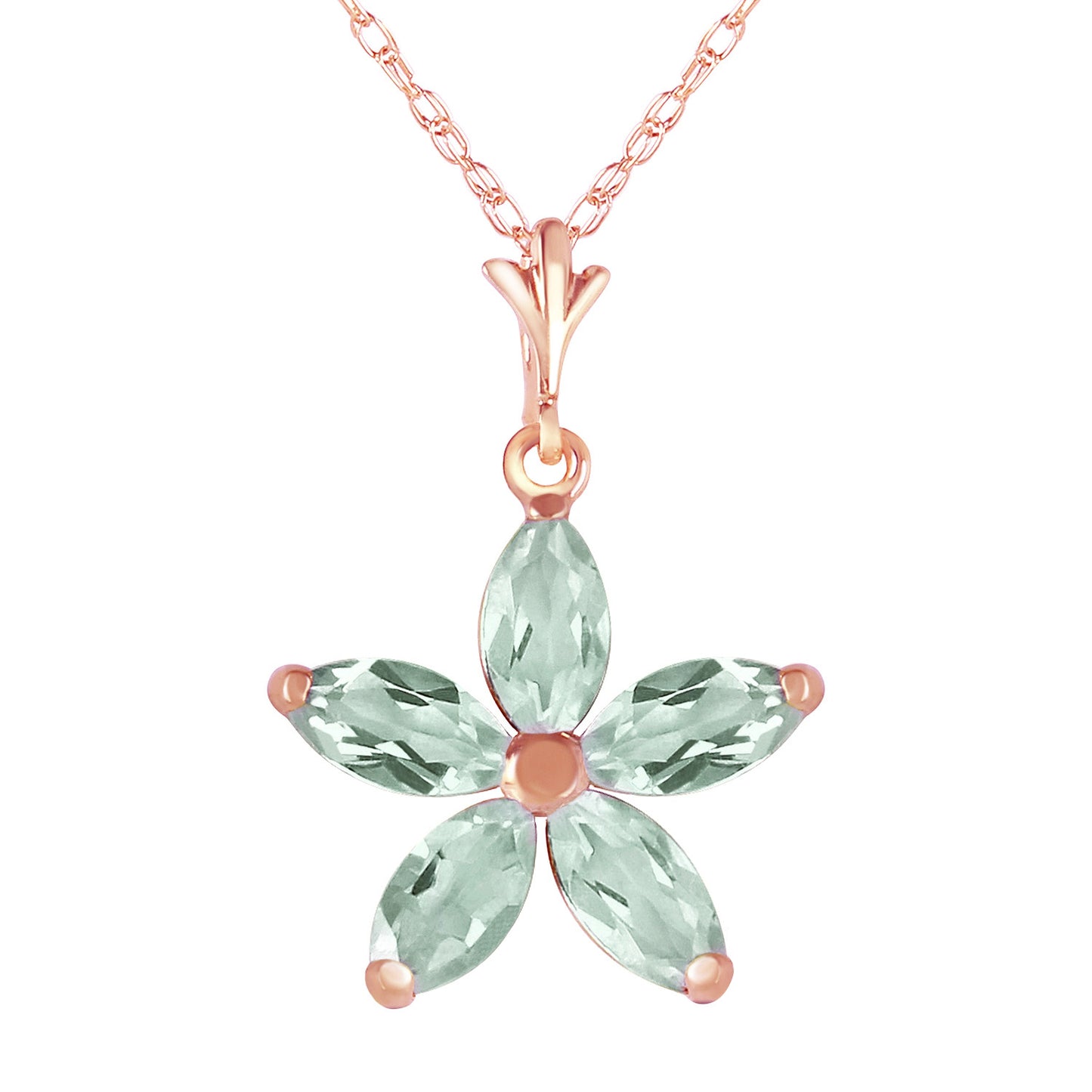 Radiant Petal Green Amethyst Necklace