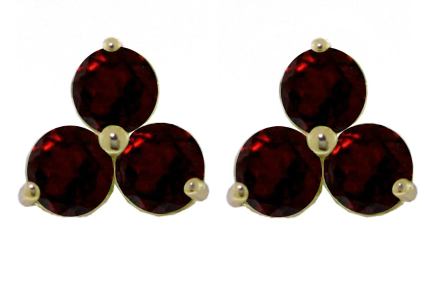 Petal Prism Garnet Earrings