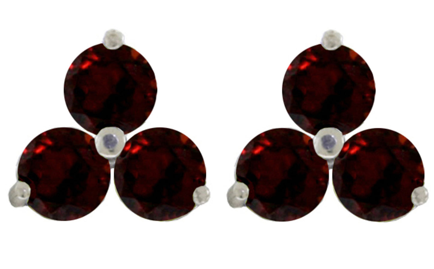 Petal Prism Garnet Earrings