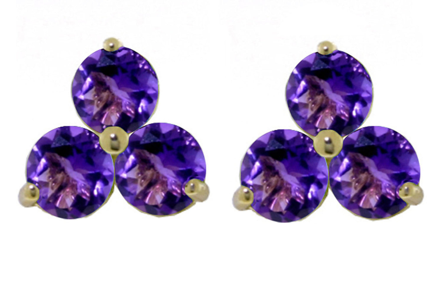 Petal Prism Amethyst Earrings