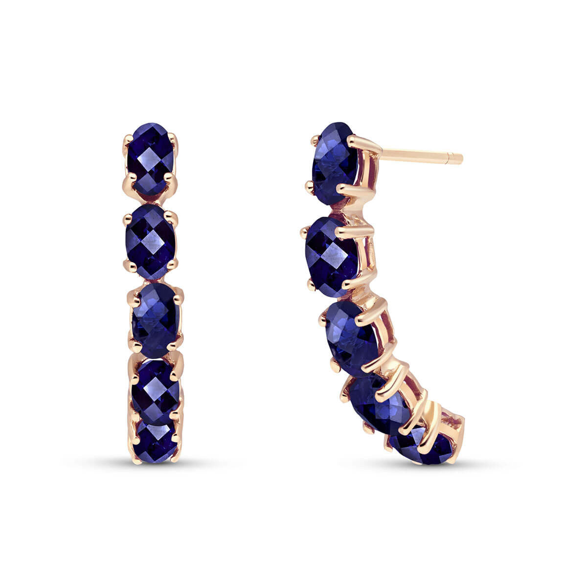 Brilliant Curve Sapphire Earrings