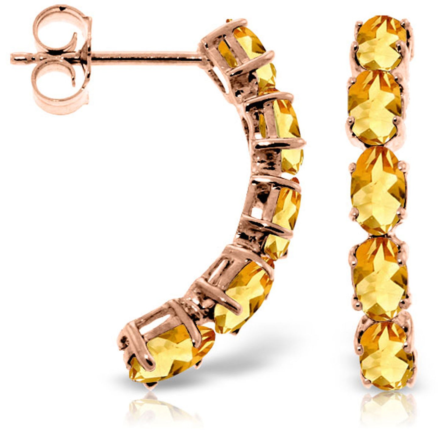 Brilliant Curve Citrine Earrings