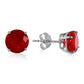 3.5 Carat 14k Solid Gold Stud Luminous Orb Ruby Earrings