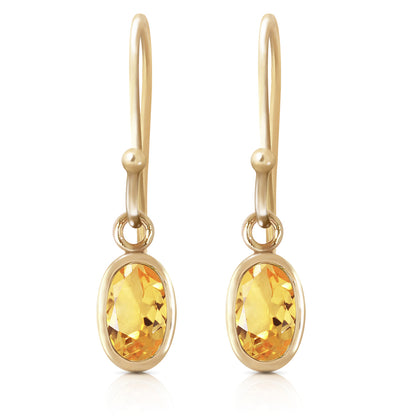 Swaying Silhouette Citrine Earrings