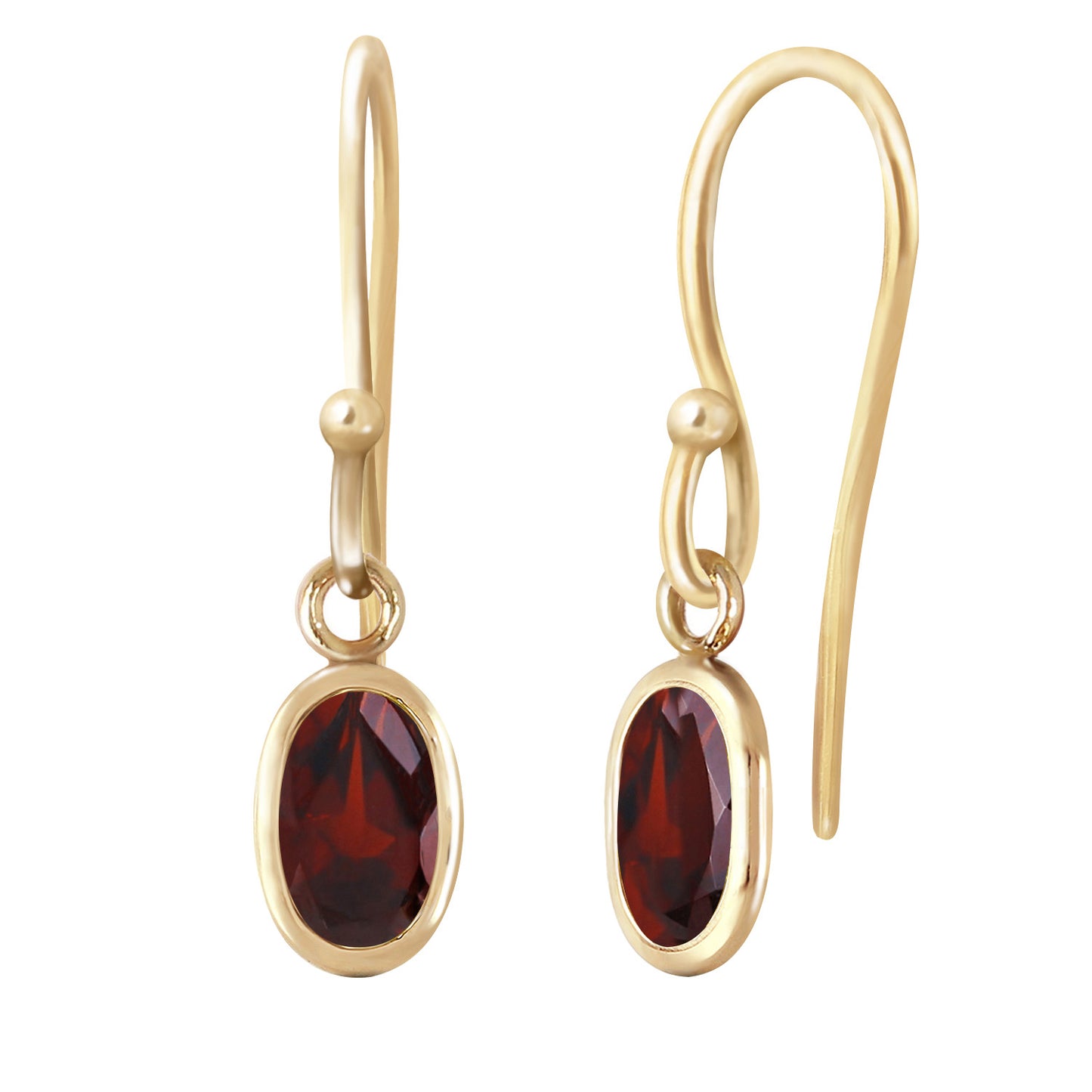 Swaying Silhouette Garnet Earrings