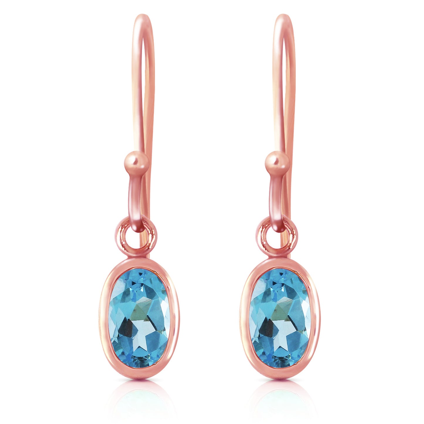 Swaying Silhouette Blue Topaz Earrings