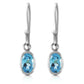 Swaying Silhouette Blue Topaz Earrings