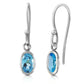 Swaying Silhouette Blue Topaz Earrings