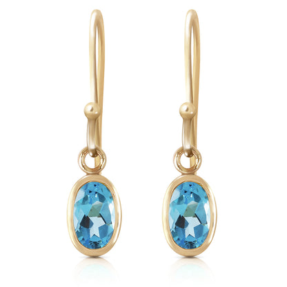 Swaying Silhouette Blue Topaz Earrings