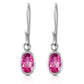 Swaying Silhouette Pink Topaz Earrings