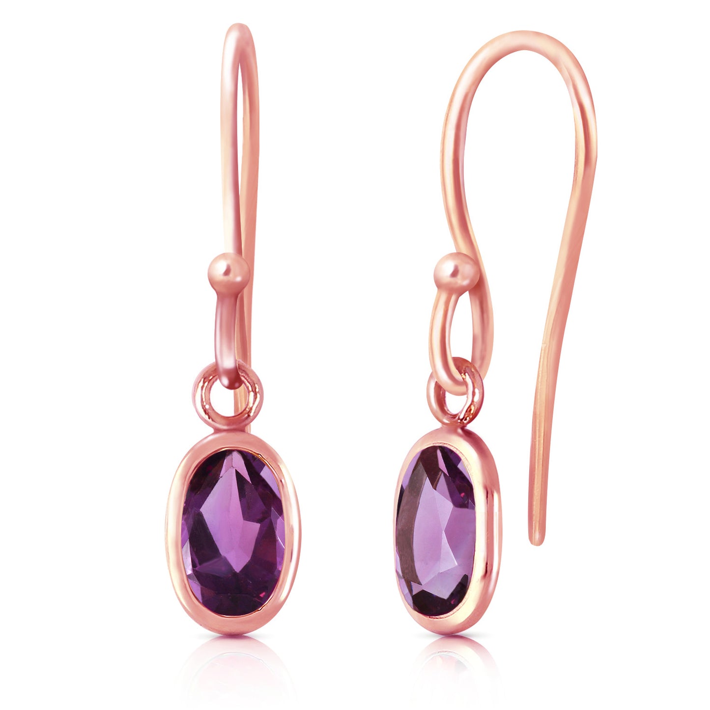 Swaying Silhouette Amethyst Earrings