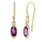 Swaying Silhouette Amethyst Earrings