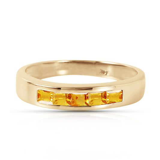 0.6 Carat 14K Solid Gold Tangerine Sherbet Citrine Ring