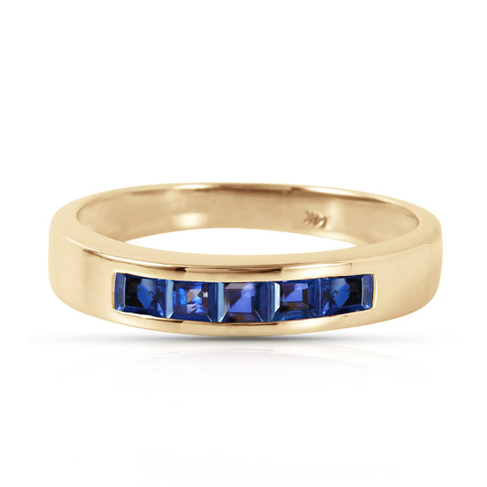0.6 Carat 14K Solid Gold Bashful Meeting Sapphire Ring