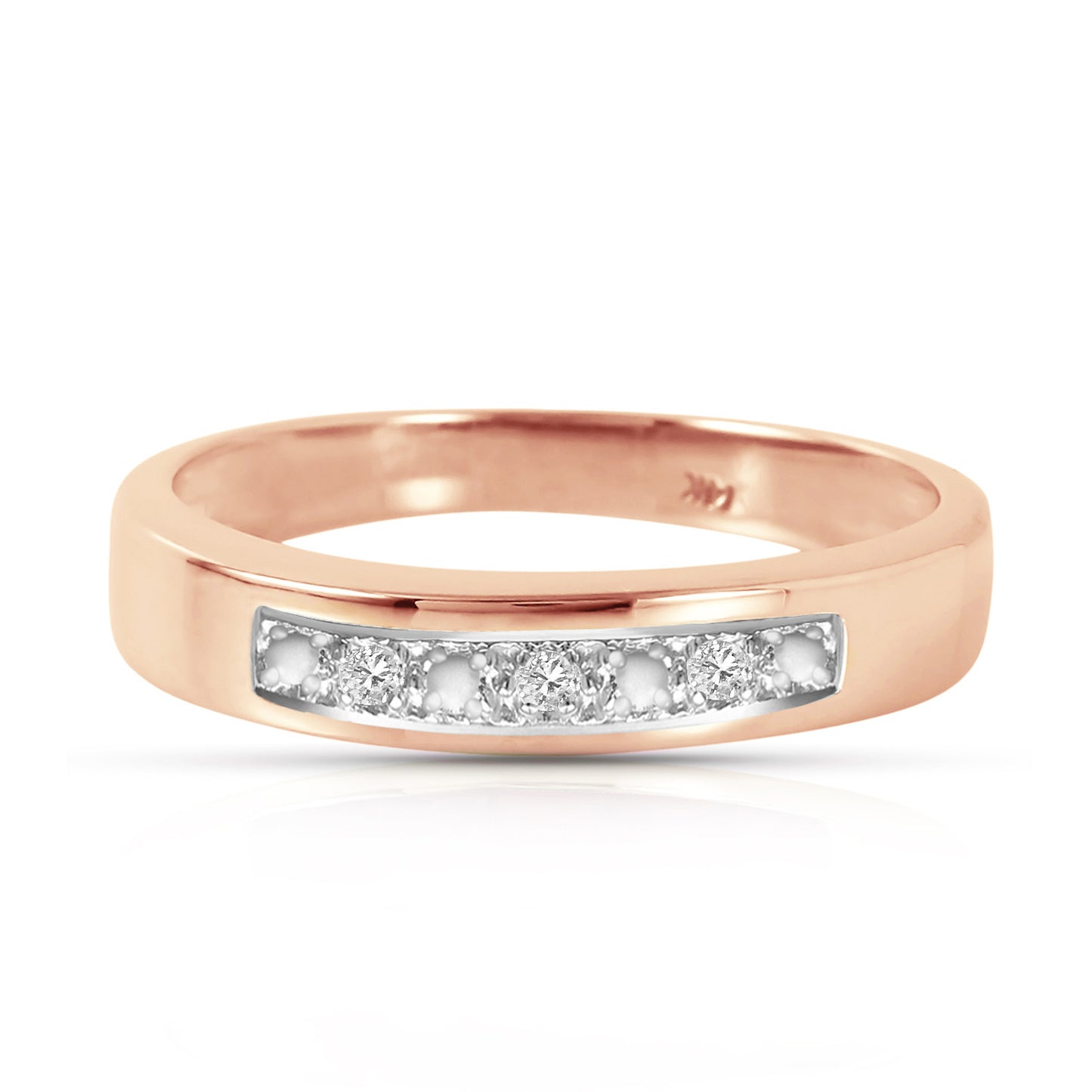 0.02 Carat 14K Solid Gold Ring Natural Diamond